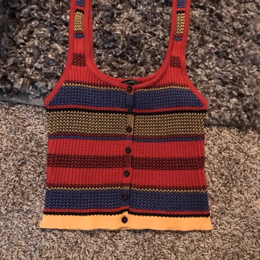 forever 21 crop sweater tank top